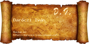 Daróczi Iván névjegykártya