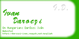 ivan daroczi business card